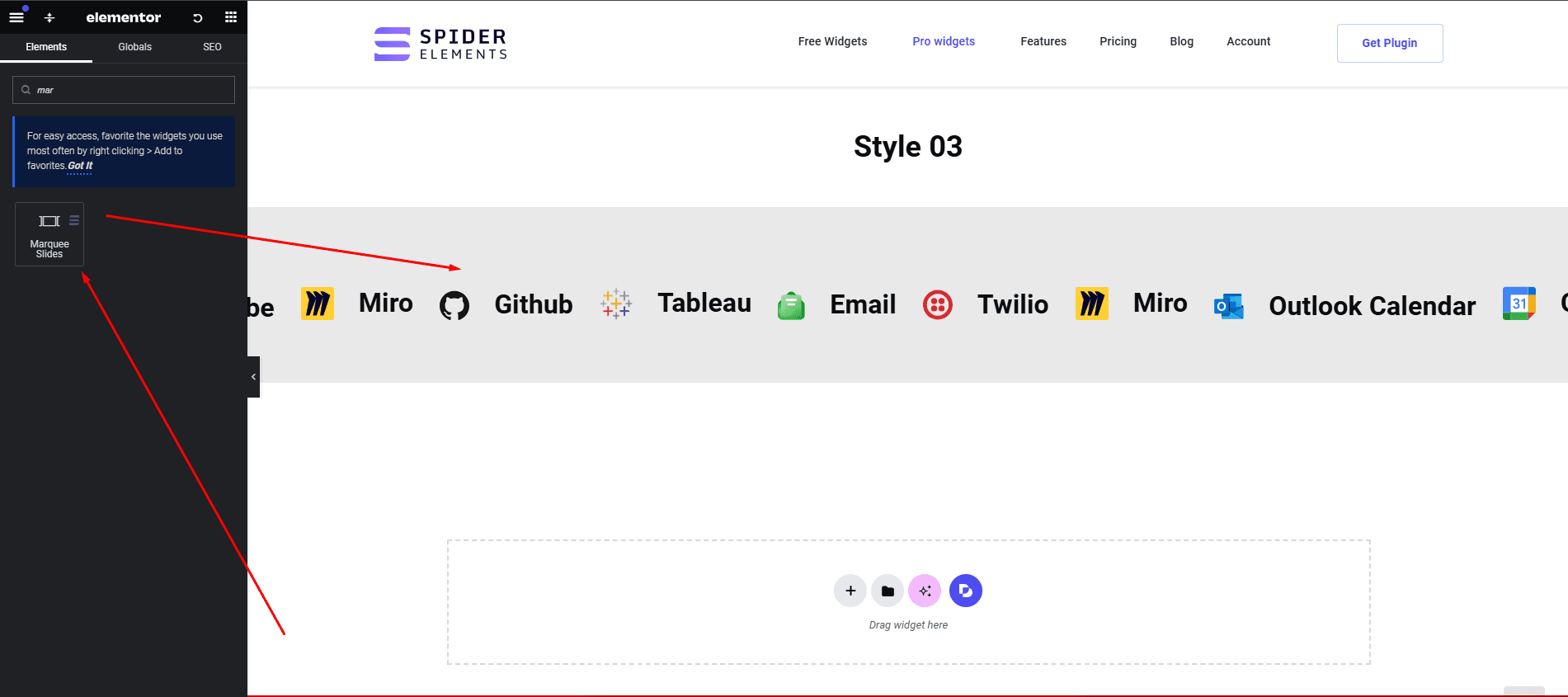 Marquee Slider Widget in WordPress